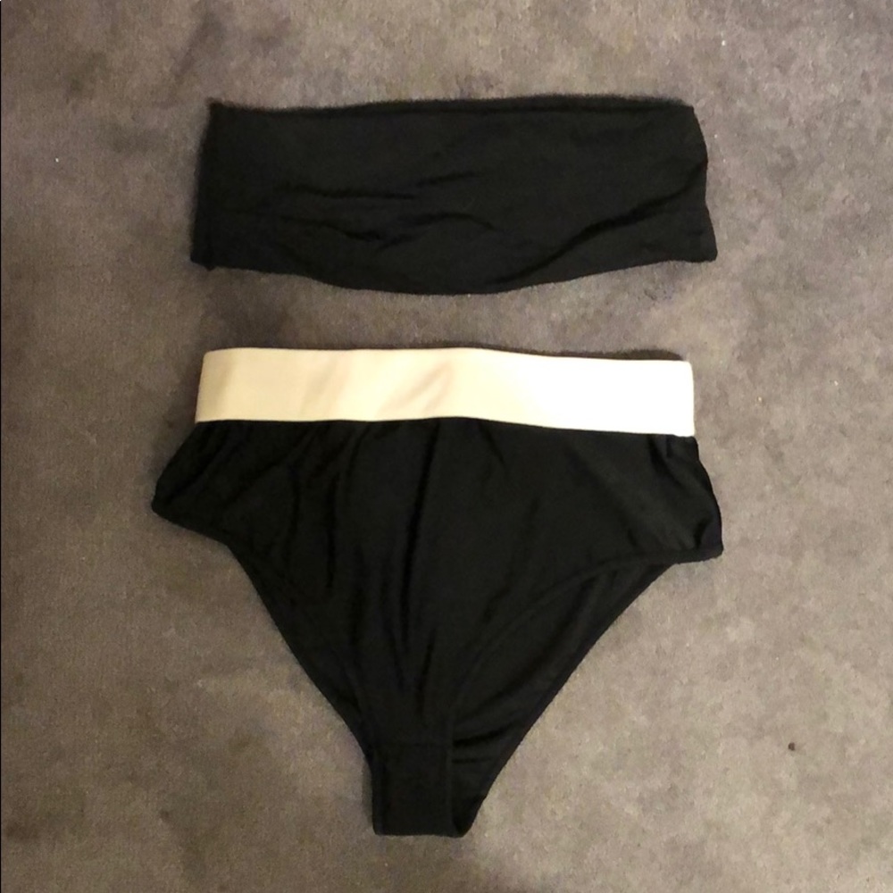 High waisted bathing suit set